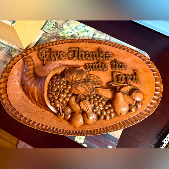 Vintage Ceramic Give Thanks with the Lord
